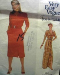 2341 Vogue DIANE VON FURSTENBERG 70S KNIT DRESS LENGTHS PATTERN 8